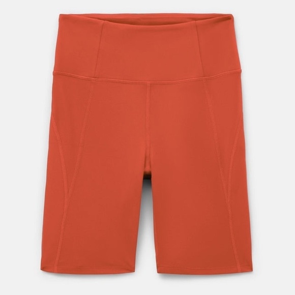 girlfriend collective Pants - Girlfriend Collective High Rise 8” Bike Short Azalea Orange sz S Activewear EUC